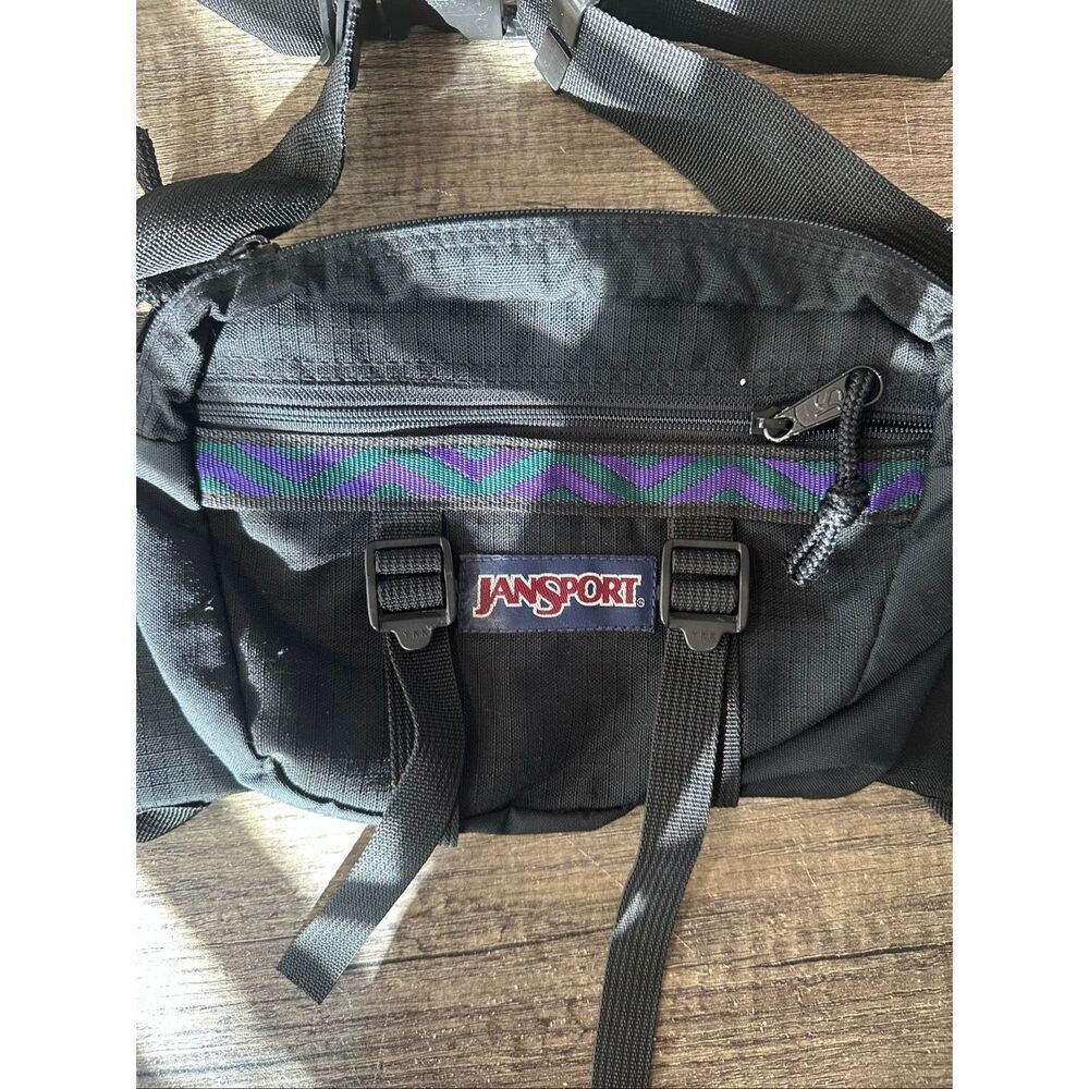 JanSport Vintage Black Belt Bag Fanny Waste Lumbar Pack